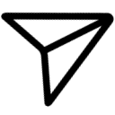 Send empty black icon.