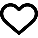 Heart empty black icon.